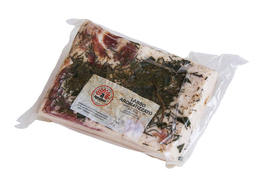 Lardo aromatizzato con cotenna